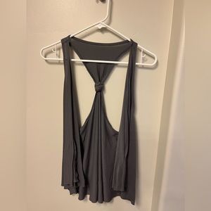 Dark gray tank top cardigan